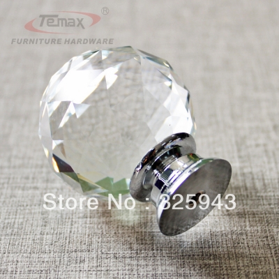 Round zinc alloy clear crystal sparkle door kids dresser drawer cabinet knobs and handles pulls Gate Knob [Crystal pull 8|]