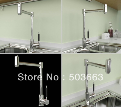 Single Handle Conpect Surface Chrome Finish Kitchen Swivel Faucet Mixer Taps Vanity Brass Faucet L-9015