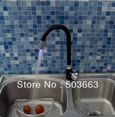 Wholesale New Single Hole LED Swivel Tap Kitchen Sink Faucet Mixer S-683