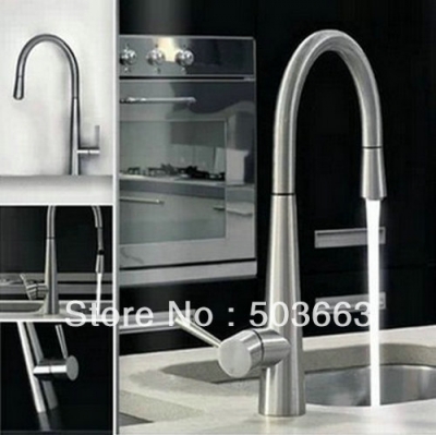 Wholesale New Swivel Kitchen Brass Faucet Basin Sink Pull Out Spray Mixer Tap S-768 [Kitchen Pull Out Faucet 1997|]