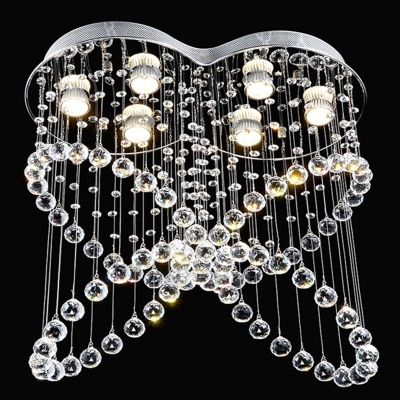contemporary crystal celling light k9 crystal lamp for restaurant dining room sitting room led abnormity line lighting fixture