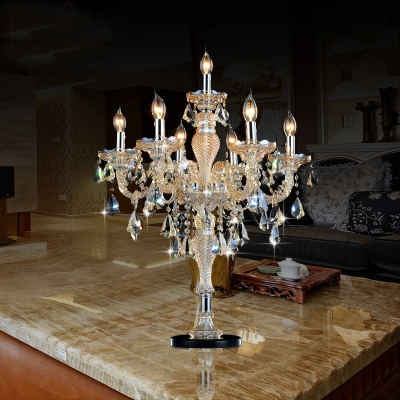 decoration italian wedding candle holders big candle table lamps large gradient candelabra crystal bedroom candle table light