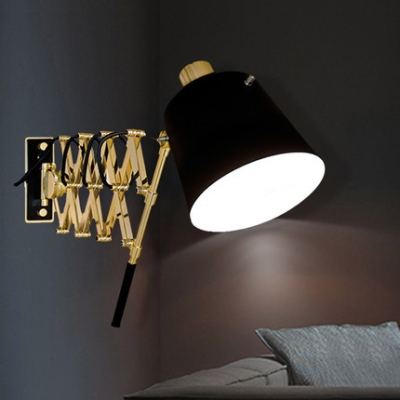 delightfull pastorius wall lamp italy bedroom extensible stretch adjustable long arm vintage light loft style wall sconce [wall-lamps-3239]
