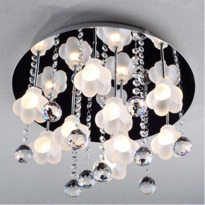 dia 500mm 11 lights lustres de sala flower chandelier 110v or 220v [crystal-chandelier-5489]