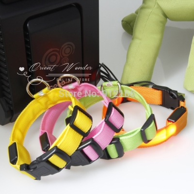 flashing usb led pet collar 100pcs/lot rechargeable puppy dog cat collar glowing necklace [pet-collar-4248]