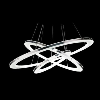 led pendant light modern pendant lamp three rings lamp pendant for dinning living room acrylic stainless steel
