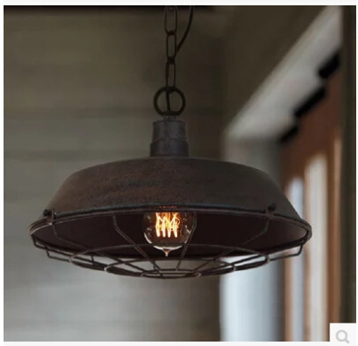loft rural industrial restoring ancient ways pendant lamp restaurant bar lamp cafe lamp 36/46 cm black/rust color droplight
