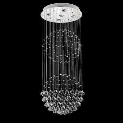 long spiral crystal chandelier light fixture crystal lamp lustres lighting fitting for stair / foyer/ hallway [crystal-ceiling-light-7246]