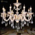 luxury royal candle led chandelier k9 crystal denpants lustres de sala de cristal wedding party decoration chandelier lighting