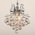 modern crystal chandeliers and lamps 3 lights (chrome finish)