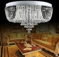 modern flush mount crystal chandelier lighting dia600*h450mm luxury living room lights