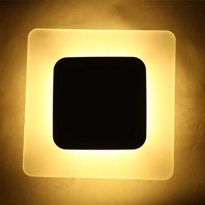 modern led wall lamp square acrylic white painting led wall light for bedroom hallway led wall sconces