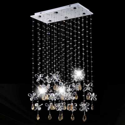 modern led wireless remote control crystal ceiling lights butterfly curtain wave lighting fixture dining room restaurant lamp