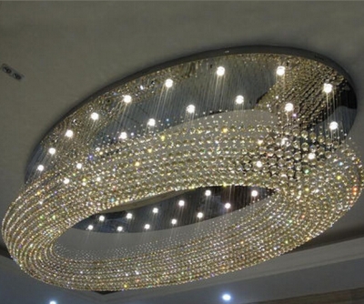 new design large crystal chandelier lighting luxury crystal lamp modern hall chandelier [modern-crystal-chandelier-4835]