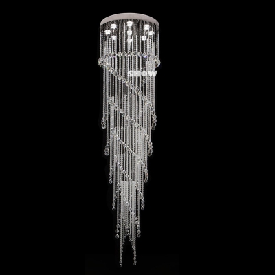 new design modern luxury chandelier crystal led lamps long kristall kronleuchter staircase light [modern-crystal-chandelier-5275]