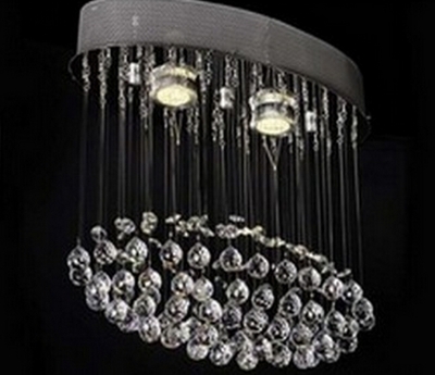 new design oval crystal chandelier lighting flush mount crystal lamp hallway lights [modern-crystal-chandelier-5304]