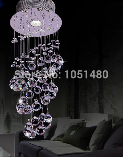 nice flushmount led crystal chandelier hallway lamp dia200*h600mm modern lighting [modern-crystal-chandelier-5060]