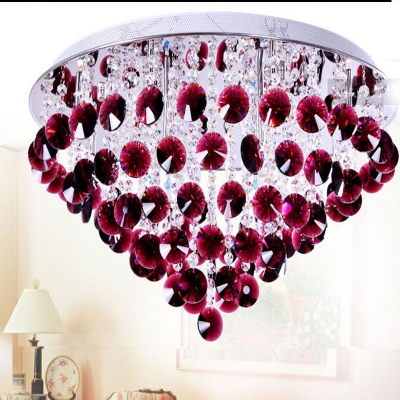 novelty led crystal ceiling lights for bedroom surface mounted cristal pebble restaurant cafe lamp ac110v 220v 240v for kitchen [led-ceiling-light-7041]