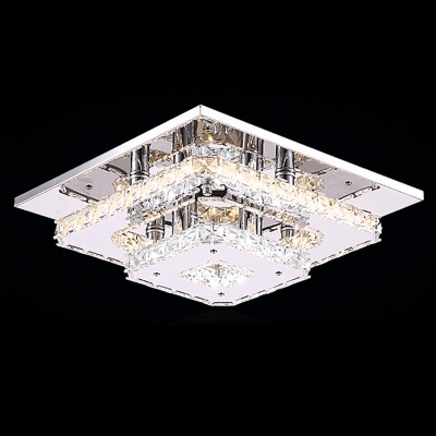 rectangular crystal ceiling chandelier led lamps or living room lustres de cristal indoor lighting [led-chandelier-4995]