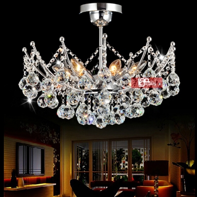 selling modern silver chandeliers crystal chandelier e14 luminaire crystal light fixutres pendant lustre for home decor [modern-crystal-chandelier-4903]