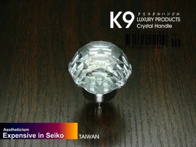 (4 pieces/lot) 33mm VIBORG K9 Glass Crystal Knobs Drawer Pulls& Cabinet Handle &Drawer Knobs, SA-953-PSS-33
