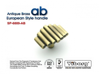 (4 pieces/lot) VIBORG Zinc Alloy Drawer Knobs & Cabinet Handles &Drawer Pulls & Cabinet Pulls, SP-6889-AB [Cabinet/Drawer Knob 923|]