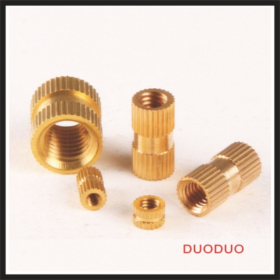 100pcs m6 x 16mm x od 8mm injection molding brass knurled thread inserts nuts [injection-molding-brass-knurled-thread-nuts-368]