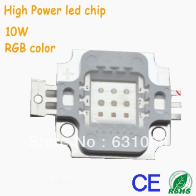 4pcs/lot rgb led bead 10w rgb high power led chip epistar chip for led flood light energy saving 50000hours