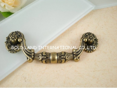 96mm Free shipping bronze-colored zinc alloy furniture drawer handle