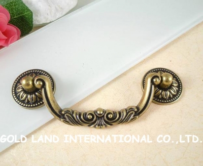 96mm Free shipping zinc alloy furniture drawer handle [KDL Zinc Alloy Antique Knobs &am]