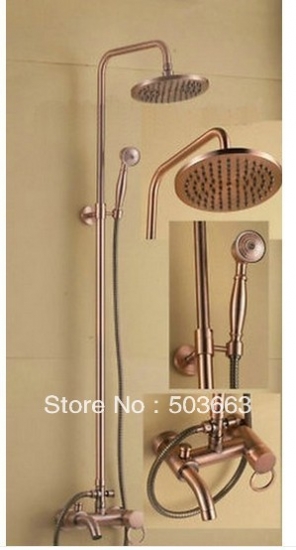 Beautiful NEW Brushed Nickel Wall Mounted Rain Shower Faucet Set CM0564 [Shower Faucet Set 2200|]
