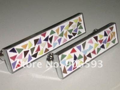 Colourful mosaic porcelain cabinet handle\\12pcs lot free shipping\\furniture handle [Colourful mosaic porcelain furni]