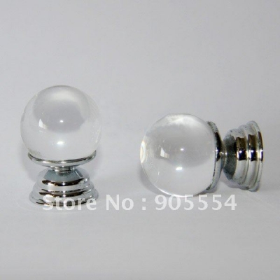 D20xH27mm Free shipping glossy crystal glass ball furniture cabinet knob [YJ Crystal Glass Knobs 70|]