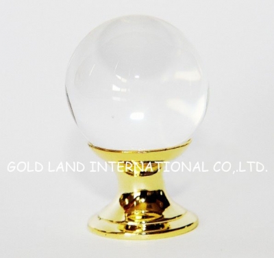 D30xH40mm Free shipping glossy crystal glass ball furniture drawer knob