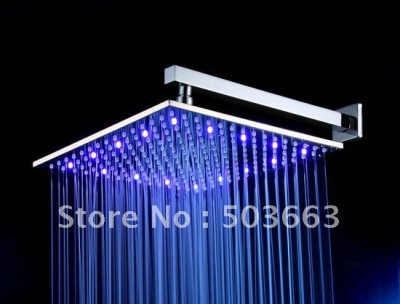 Free Shipping Perfect New 8'' LED Shower Chrome Brass CM5003