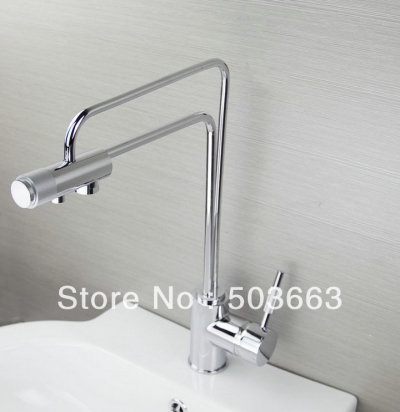 Luxury Chrome Kitchen Swivel Sink Faucet Vessel Mixer Tap Brass Faucet Vanity Faucet L-6009