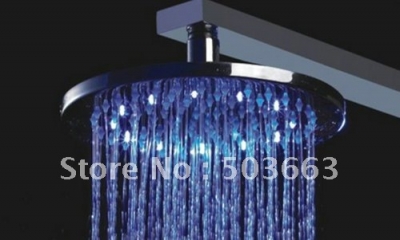 NEW Free Ship 20'' Beautiful LED 3 Colors Faucet Bathroom Chrome Shower Head CM0061 [Shower Head 1443|]