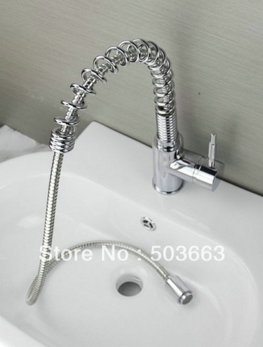 New Auction Kitchen Brass Sink Vessel Faucet Basin Sink Pull Out Spray Mixer Tap S-755