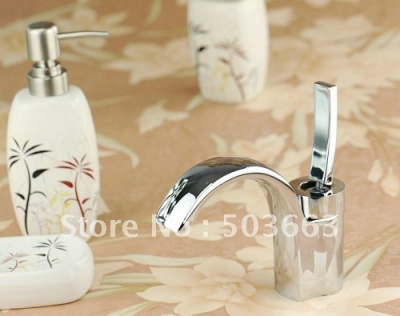 Side Handle Classic Style Deck Bathroom Basin Sink Mixer Tap Polished Chrome Faucet CM0168