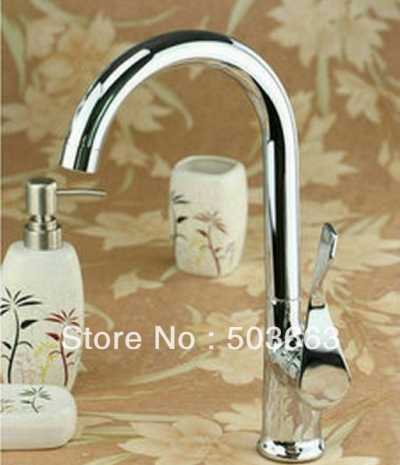 Swivel Kitchen Faucet Contemporary Chrome Mixer Brass Tap CM0902 [Kitchen Faucet 1528|]