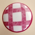 C51W54 38mm diameter large round colorful ceramic knob with red lattice for wardrobe/cupboard/shoe cabinet/drawer