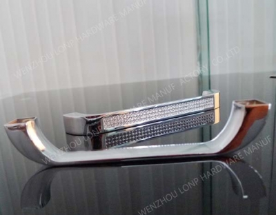 Top Quality K9 Clear Crystal Handle with Zinc Alloy Chrome Metal Part(C.C.. 96mm,L:118mm)