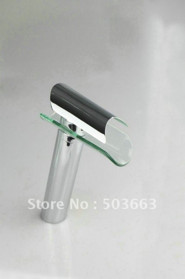 Waterfall Glass Style Bathroom Basin Sink Mixer Tap Chrome Faucet CM0590 [Bathroom faucet 620|]