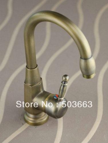 Wholesale Antique Brass Kitchen Faucet Single Handle Basin Sink Mixer Tap Vanity Faucet S-865