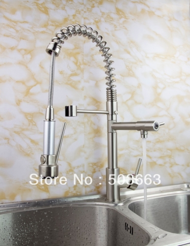 Wholesale Kitchen Swivel Basin Sink Faucet Mixer Tap Vanity Faucet Nickel Brushed Crane S-140