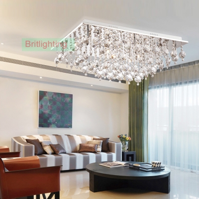 crystal flush mount ceiling lamps bedroom crystal ceiling light modern led ceiling lights rectangle modern ceiling lamp crystal