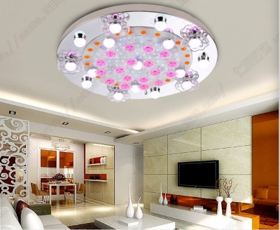 flush mount modern brief led ceiling lights for living room round crystal luminarias para sala d52cm ac 100-240v [aisle-ceiling-lights-3367]
