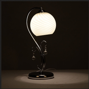 led crystal standing lamp eye protection reading light desk tiffany table lamp for living room silver rod glass flower lampshade