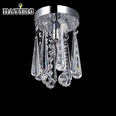 luxury crystal chandelier lighting transparent or champagne lustre fixtures for bedroom restaurant corridor lamp