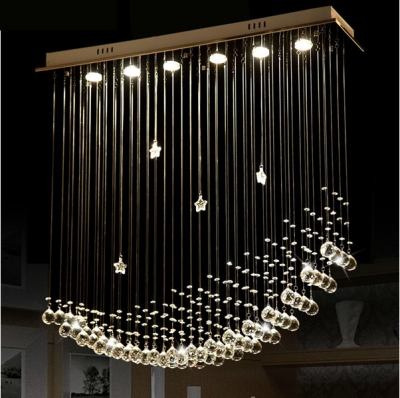 modern 3,4,6,7 heads luxury led crystal ceiling lights dining lamp moon shape cristal ceiling luminaire lustres de cristal [crystal-lights-7615]